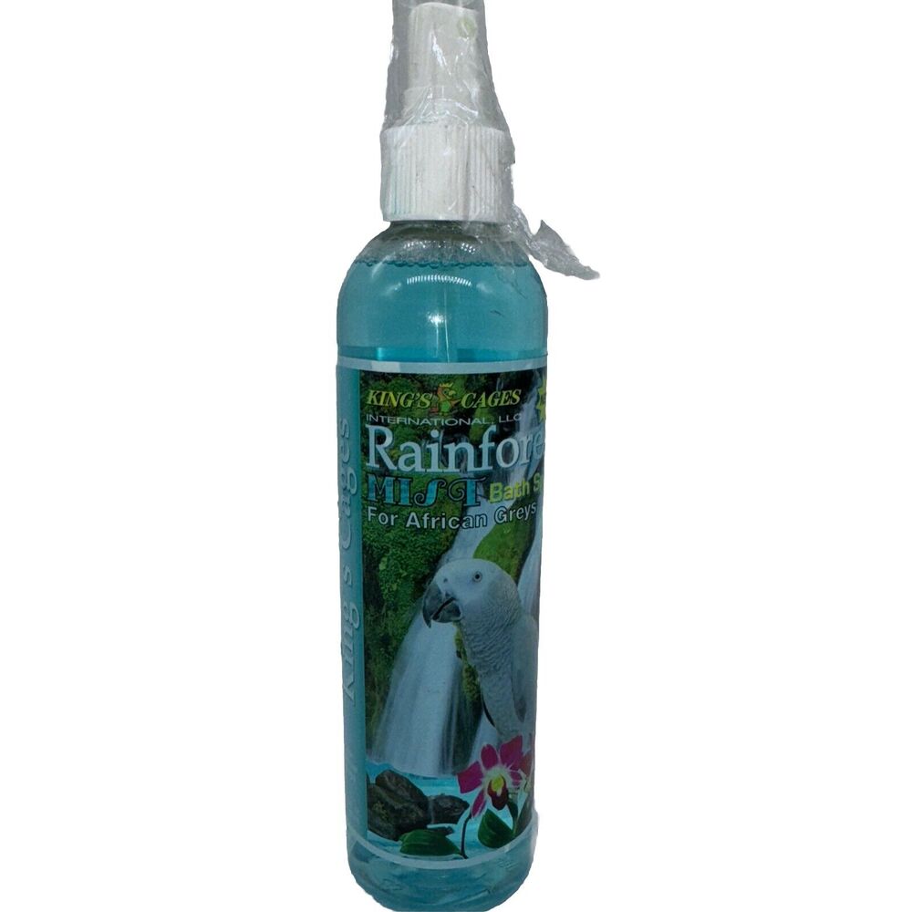 Blue Kings Cages Rainforest‎ Mist Bath Spray for African Greys 8 oz